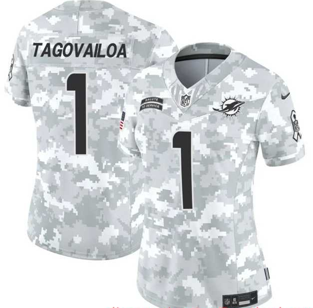Women's Miami Dolphins #1 Tua Tagovailoa 2024 F.U.S.E Arctic Camo Salute To Service Limited Stitched Jersey Dzhi,We sell and wholesale Women's Miami Dolphins #1 Tua Tagovailoa 2024 F.U.S.E Arctic Camo Salute To Service Limited Stitched Jersey Dzhi on line form chian!
